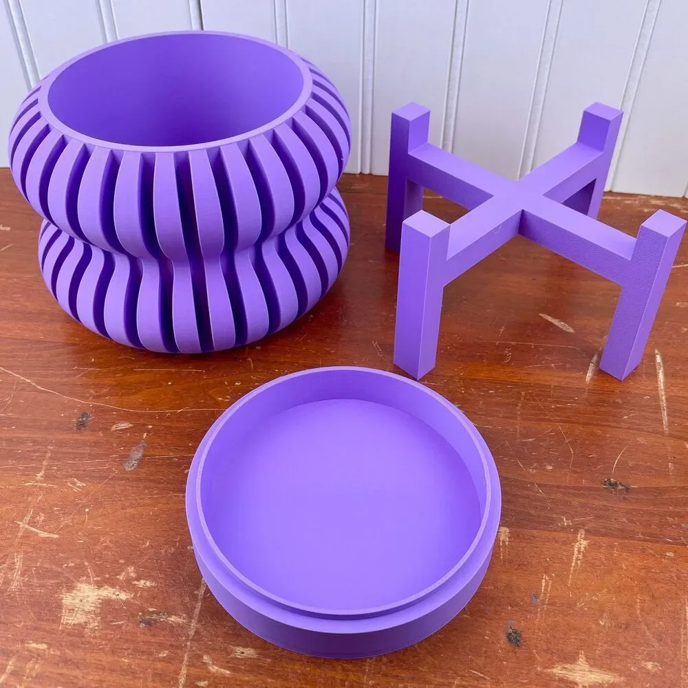 The Daso Indoor Planter Pot with Drainage Tray & Stand, Houseplants